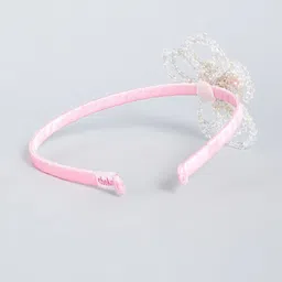 Choko Women Pink & White Embellished Hairband image 5