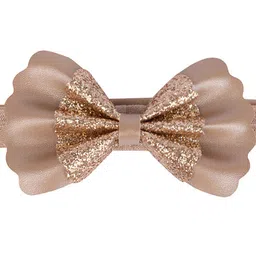 Aye Candy Girls Gold-Coloured Embellished Double Fan Bow Headband image 2