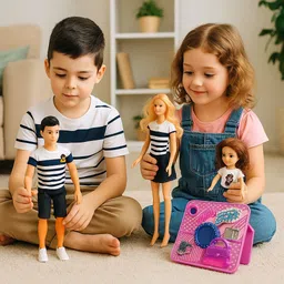 barodian's Tall Mummy Papa Kids set of4 Family Set For Kids-picture-25