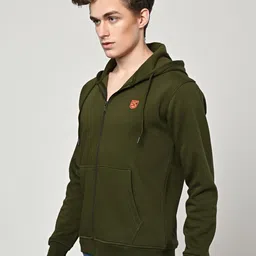 killer Men Full Sleeve Solid Hooded Sweatshirt image 4