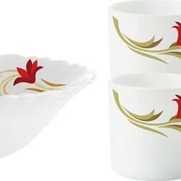 Opalware Serving Bowl Red Lily (LH)-image-10