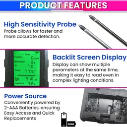 amicisense 6-in-1 Soil Tester – Ultimate Soil Health Meter with Dual 180mm Probes Soil Test Kit image 3