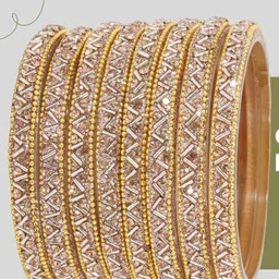 NMII Set Of 8 Zircon Gemstone-studded & Beaded Bangles image 3