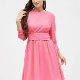 Kibo Frill Band Crepe Dress-picture-16