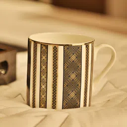 Perenne Design Blue & White Printed Bone China Matte Mugs 425 ml-image-72