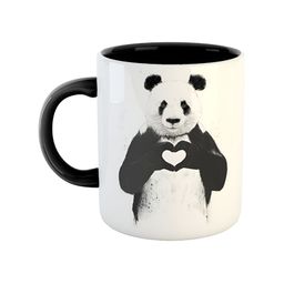 ARTBUG Black & White Printed Ceramic Glossy Mug 350 ml-picture-28