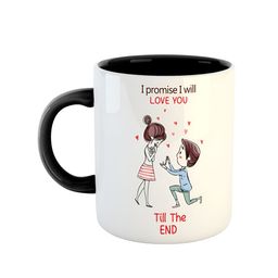 ARTBUG Black & White I Promise I Will Love You Printed Ceramic Glossy Mug 350 ml-picture-13