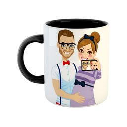 ARTBUG Black White Printed Ceramic Glossy Mugs 350 ml-picture-21