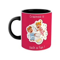 ARTBUG Black & Red Printed Ceramic Glossy Dishwasher And Microwave Safe Mug 350ml-picture-25