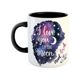 ARTBUG Black & White I LOVE U In The Moon Printed Ceramic Glossy Mug 350 ml-picture-24