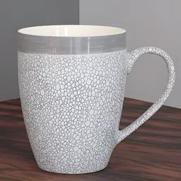 The Earth Store Grey 2 Pcs Printed Microwave Safe Glossy Finish Ceramic Mugs 280 ml Each image 5