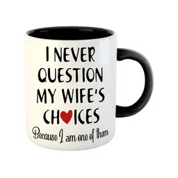 ARTBUG Black & White Printed Ceramic Glossy Mug 350 ml image 3