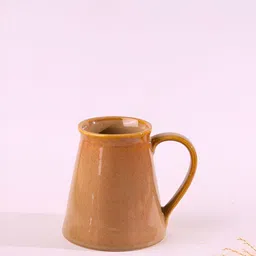 WEAVING HOMES Brown Hand Painted Solid Ceramic Glossy Mugs Set of Cups and Mugs image 3