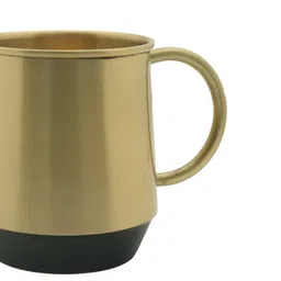 ellementry Gold-Toned & Black Solid Brass Matte Cup image 4