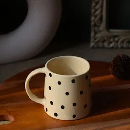 WEAVING HOMES White & Black Printed Ceramic Glossy Mugs 250ml image 4