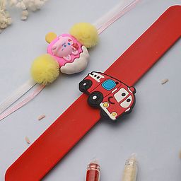 Jazz and Sizzle Kids Set Of 2 Icecream & Bus Wraparound Rakhi-picture-30
