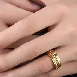 MEENAZ Men Gold-Plated Finger Ring image 2