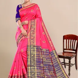 Mitera Woven Design Zari Silk Blend Saree-image-36