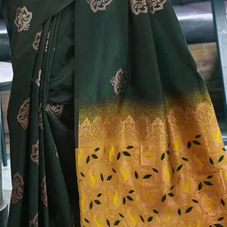 KALINI Ethnic Motifs Zari Silk Blend Saree image 2