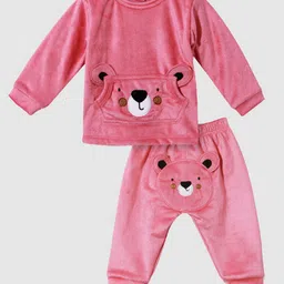Moms Love Girls Bear Embroidered Sweatshirt with Pyjamas-picture-53