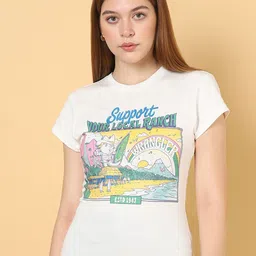 Wrangler Round Neck Graphic Printed Cotton T-shirt-image-17