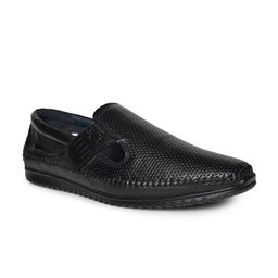 Buckaroo Men Textured Leather Shoe-Style Sandals-picture-22