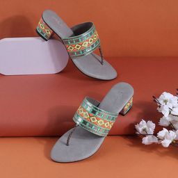 Mochi Embroidered Open Toe Block Heels-picture-36