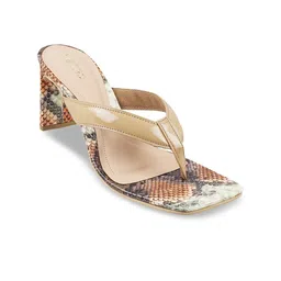 Metro Beige Embellished Block Sandals-picture-16
