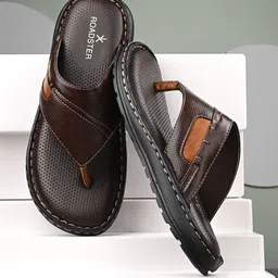 The Roadster Lifestyle Co. Brown Textured Comfort Sandals-picture-34