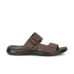 Bata Men Brown & Black PU Comfort Sandals image 3