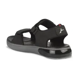 ABROS Men Black & Red Solid Sports Sandals image 2