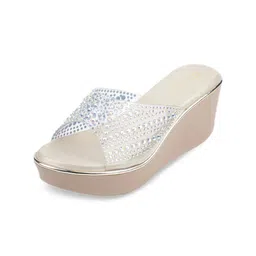 Ozuri Embellished Open Toe Wedges image 3