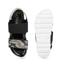 Catwalk Printed Open Toe Flatform Heels image 4