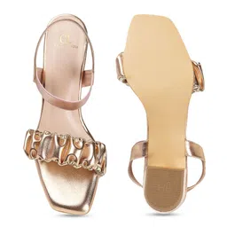 Carlton London Textured Open Toe Block Heels image 4