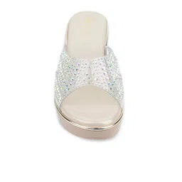 Ozuri Embellished Open Toe Wedges image 4