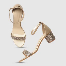 Marc Loire Embellished Open Toe Block Heels-picture-16