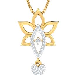 KUBERBOX 18KT Gold Diamond Studded Pendant - 1.14 g-picture-28