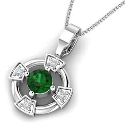 KUBERBOX Devorah 18K White Gold Diamond-Studded Pendant-1.48 gm image 4