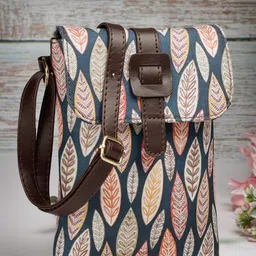 Sangria Brown Floral Printed Swagger Sling Bag-picture-39