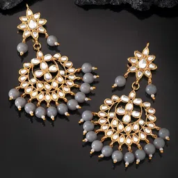 Peora Grey & Gold-Toned Classic Chandbalis-picture-31