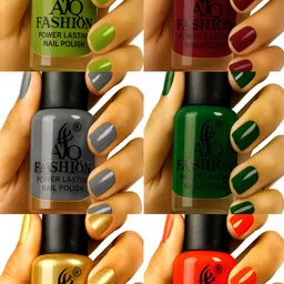 aq fashion Long Lasting quick dry Nail Polish New collection Set 1238 Multicolor-picture-42