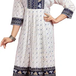 a v m prints Women Abstract Cotton Blend A-line Kurta-picture-12