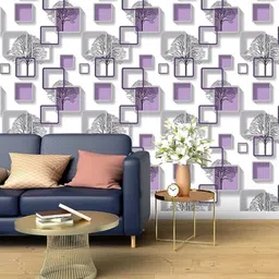 wallsnmore Vinyl Decorative Pink, Purple Wallpaper image 3