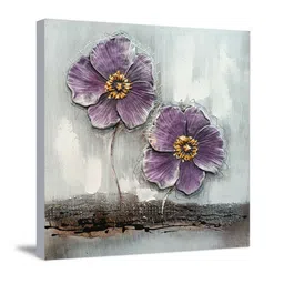 art street Violet Violet Floral Wall Embossed Original For Home Decor Painting image 4