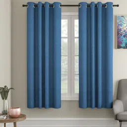 casacraft by pepperfry 157 cm (5 ft) Window Cotton Transparent Curtain Single Curtain image 1