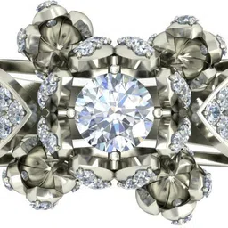 avsar AVR823YB 14kt Cubic Zirconia White Gold ring image 5