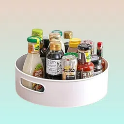 gudax Plastic complete rotation Swiveling Caddy Plate – Residential & Kitchen Space Storage Basket-picture-20