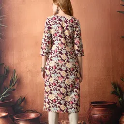 physil Women Embroidered Pure Cotton Straight Kurta image 2