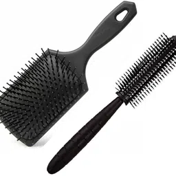 Paddle and Round Hair Brush Straightener For Women/Men Professional Hair Styling(Elite Range)-image-57