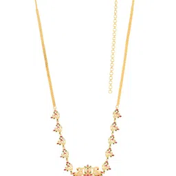 Saraf RS Jewellery Gold-Plated Cubic Zirconia Waist Chain image 2